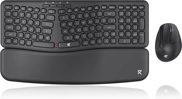 Main image of Redragon BS716 Wireless Keyboard and Mouse Combo, 108 Keys 2.4Ghz Wireless Low-Profile Membrane Keyboard w/Sloping Comfy Design, Wrist Rest, 4000 DPI Max Ergonomic Mouse