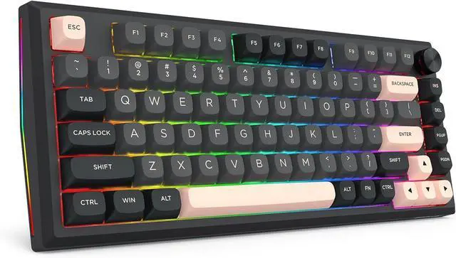 Main image of Redragon K687 PRO Wireless CNC Gasket Gaming Keyboard, 81 Keys Mechanical Keyboard w/Premium CNC Aluminum Board, Easy-Control Knob, 5-Layer Noise Dampening, Custom Linear Switch, Round PBT Keycaps