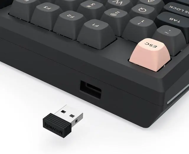 Alt view image 3 of 7 - Redragon K687 PRO Wireless CNC Gasket Gaming Keyboard, 81 Keys Mechanical Keyboard w/Premium CNC Aluminum Board, Easy-Control Knob, 5-Layer Noise Dampening, Custom Linear Switch, Round PBT Keycaps