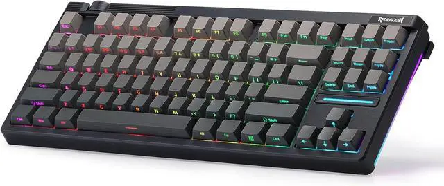 Main image of Redragon K729 PRO 80% Wireless Gasket RGB Gaming Keyboard, 3-Mode TKL Mechanical Keyboard w/Knob Control, Gradient PBT Keycaps, Hot-Swap South-Facing Socket & 5-Layer Dampener, Custom Silent Switch