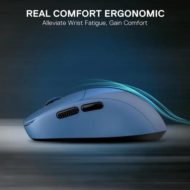 Alt view image 5 of 7 - Redragon M817 Wired Gaming Mouse, 24000 DPI Optical Mice with 5 Programmable Buttons & Ergonomic Design, 37G Ultra Lightweight, Software Supports DIY Keybinds, Blue