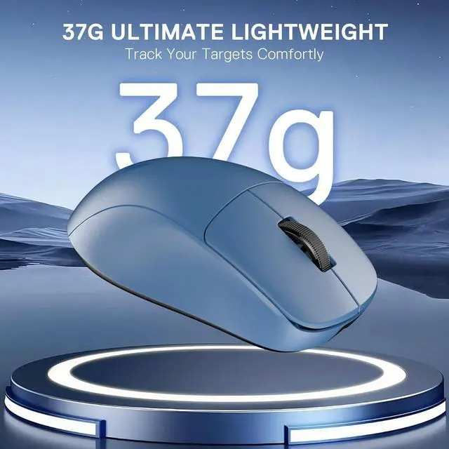 Alt view image 3 of 7 - Redragon M817 Wired Gaming Mouse, 24000 DPI Optical Mice with 5 Programmable Buttons & Ergonomic Design, 37G Ultra Lightweight, Software Supports DIY Keybinds, Blue