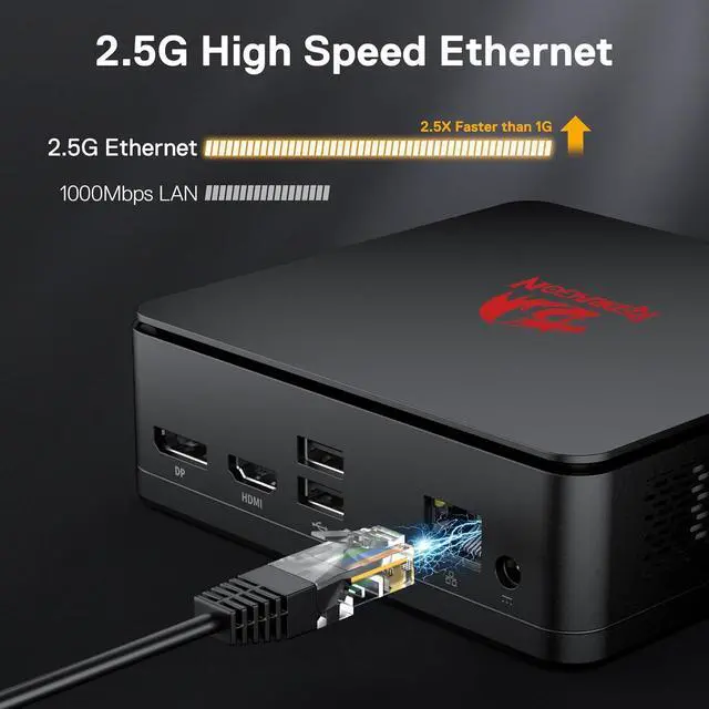 Alt view image 2 of 7 - Redragon MPC745 Mini PC AI NPU AMD Ryzen 7 8845HS Processor(MAX 5.1 GHz), Mini Desktop Computer w/Radeon 780M Graphics & 16GB DDR5 RAM 1TB PCIe M.2 SSD, Support Ethernet, 4K UHD, WiFi, BT 5.2, USB 4.0