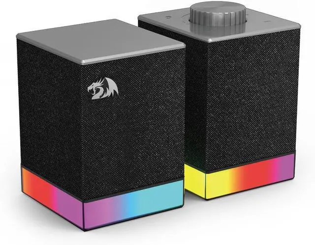 Main image of Redragon GS517 RGB Computer Speaker - 2.0 Stereo Sound System with BT & USB Dual Connectivity, 8 RGB Lighting Effects, Touch Controls & Volume Knob - Perfect for Gaming & Multimedia