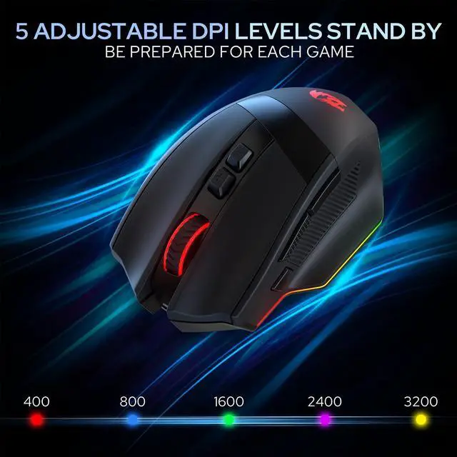 Alt view image 3 of 7 - Redragon M923 Wired RGB Gaming Mouse, Optical Ergonomic Mouse with Max 24,000DPI, High Precision Sensor SG8960, 8 Macro Buttons, Software Supported