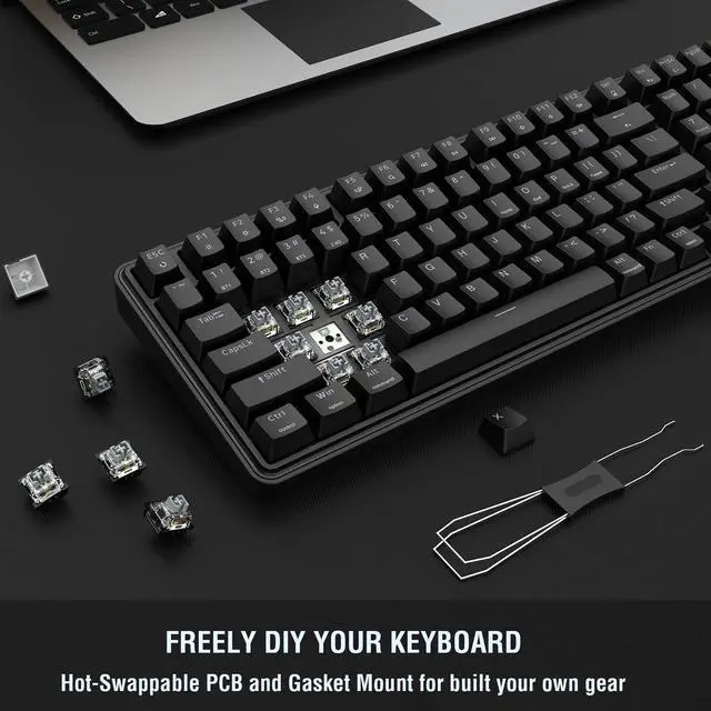 Alt view image 3 of 7 - Redragon S162 3-Mode Wilreess Gaming Keyboard & Mouse Combo, 99 Keys K744 RGB GamingKeyboard and 8000 DPI M693 Gaming Mouse Bundle