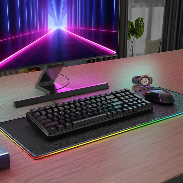 Alt view image 7 of 7 - Redragon S162 3-Mode Wilreess Gaming Keyboard & Mouse Combo, 99 Keys K744 RGB GamingKeyboard and 8000 DPI M693 Gaming Mouse Bundle