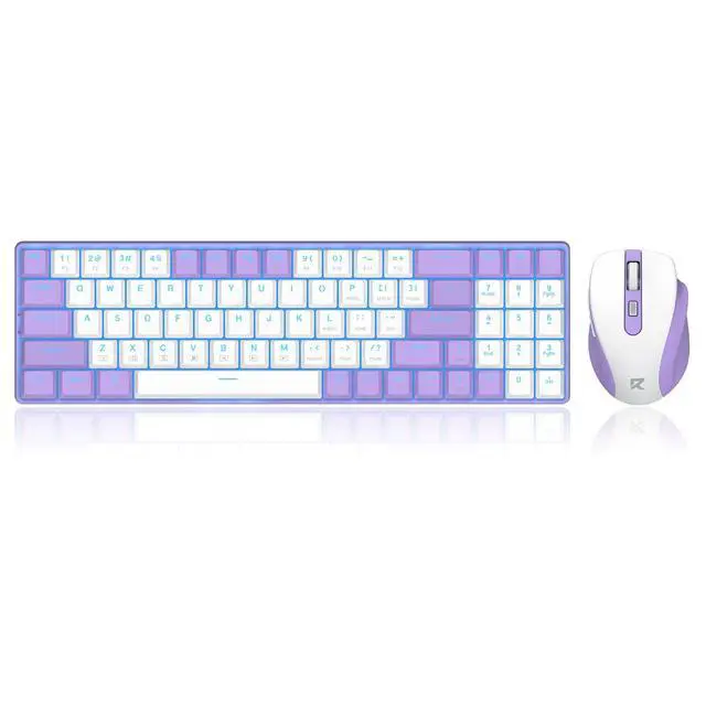 Main image of Redragon BS8773 Wireless Keyboard and Mouse Combo, 78 Keys 2.4Ghz Wireless Low-Profile Mechanical Red Switch Keyboard w/Slim Compact Design & Single Blue Backlit, Comfort Grip 2400 DPI Max Mouse