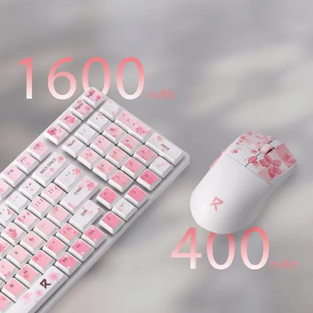 Alt view image 7 of 7 - Redragon BS7552 Wireless 98-Key Low-Profile Keyboard & 4000 DPI Mouse Combo