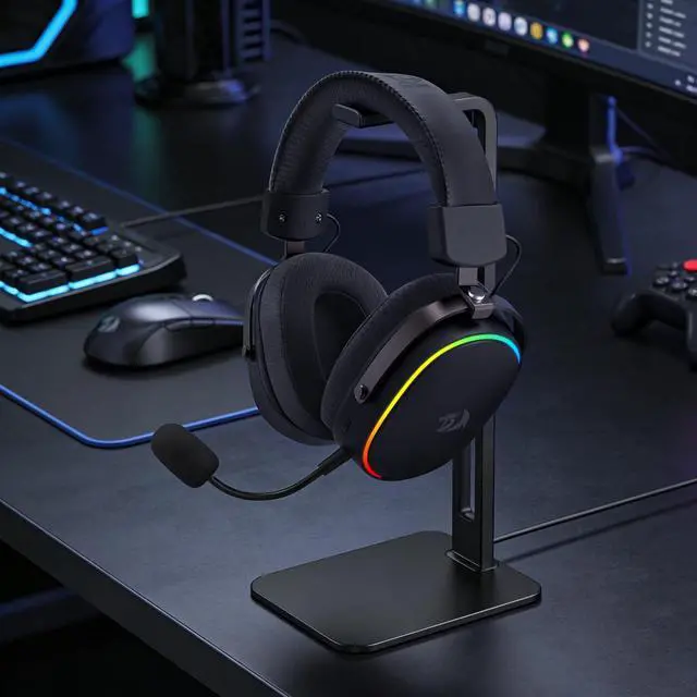 Alt view image 5 of 7 - Redragon H831 Gaming Headset, RGB, 2.4GHz/BT/Wired, Black
