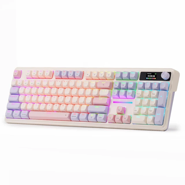 Main image of Redragon K762 PRO Wireless 104-Key Gasket Gaming Keyboard, Screen & Knob