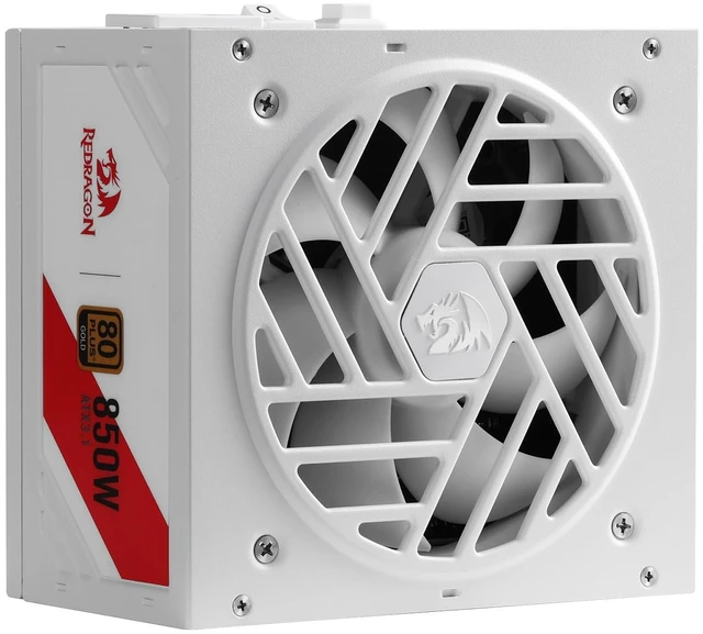 Main image of Redragon RGMS-850W PRO 80+ Gold 850 Watt Power Supply w/Upgraded ATX 3.1 & PCIe 5.1 Fully Modular, Compact 150mm Size, Smart ECO Low Noise Fan, 100% Japanese Capacitors, Full Mod Cables