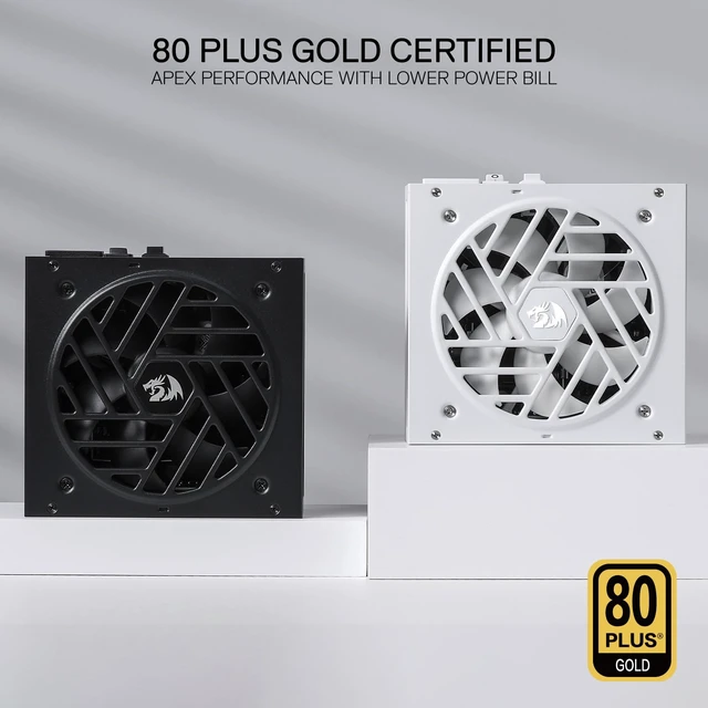 Alt view image 5 of 7 - Redragon RGMS-850W PRO 80+ Gold 850 Watt Power Supply w/Upgraded ATX 3.1 & PCIe 5.1 Fully Modular, Compact 150mm Size, Smart ECO Low Noise Fan, 100% Japanese Capacitors, Full Mod Cables