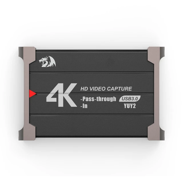 Alt view image 5 of 7 - Redragon VC321 4K Video Capture Card, USB 3.0 1080p 60fps Video Capture, 4K HDMI Pass-Through, Zero-Latency Streaming, Compatible with Windows/Mac, Game Capture for PS5, Xbox, NS, DSLR, OBS