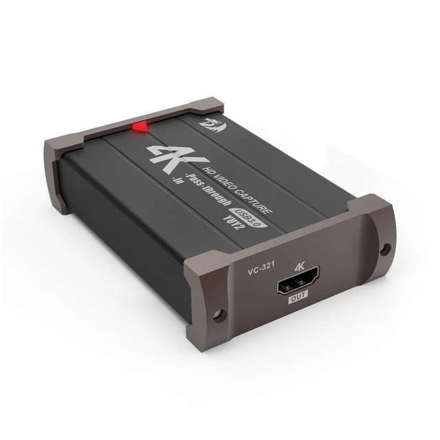 Alt view image 7 of 7 - Redragon VC321 4K Video Capture Card, USB 3.0 1080p 60fps Video Capture, 4K HDMI Pass-Through, Zero-Latency Streaming, Compatible with Windows/Mac, Game Capture for PS5, Xbox, NS, DSLR, OBS