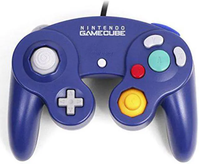 Alt view image 4 of 4 - Nintendo GameCube Video Game Console Indigo Purple Matching Controller Cables