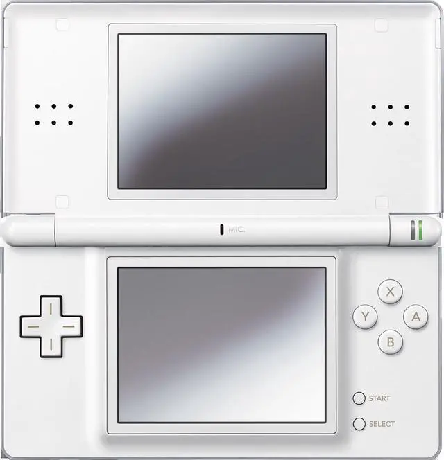 Alt view image 3 of 4 - Nintendo DS Lite Polar White Handheld Gaming Console w/ Stylus and Charger
