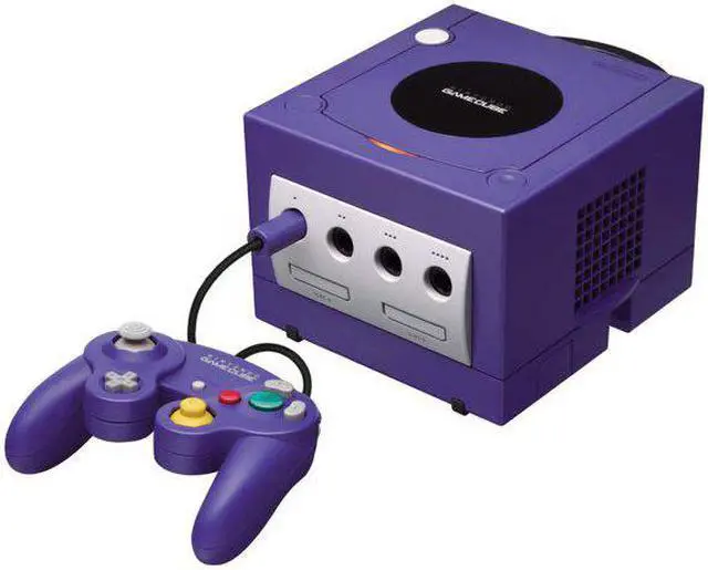 Main image of Nintendo GameCube Video Game Console Indigo Purple Matching Controller Cables