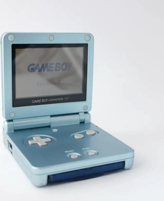 Alt view image 2 of 3 - Nintendo Gameboy Advance SP Console - Pear Blue