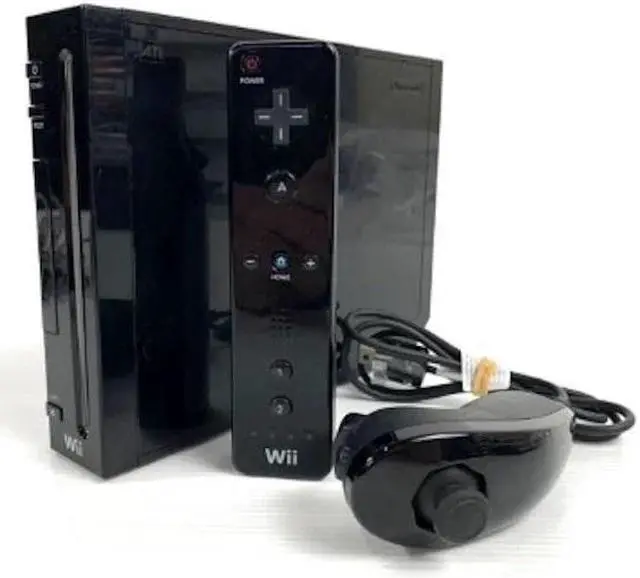 Alt view image 2 of 4 - Wii Console Black With Wii Sports & Wii Sports Resort