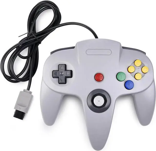 Main image of Nintendo Compatible Retrolio Games Classic N64 Wired Controller for Nintendo 64 Console Gray (Third-Party Compatible)