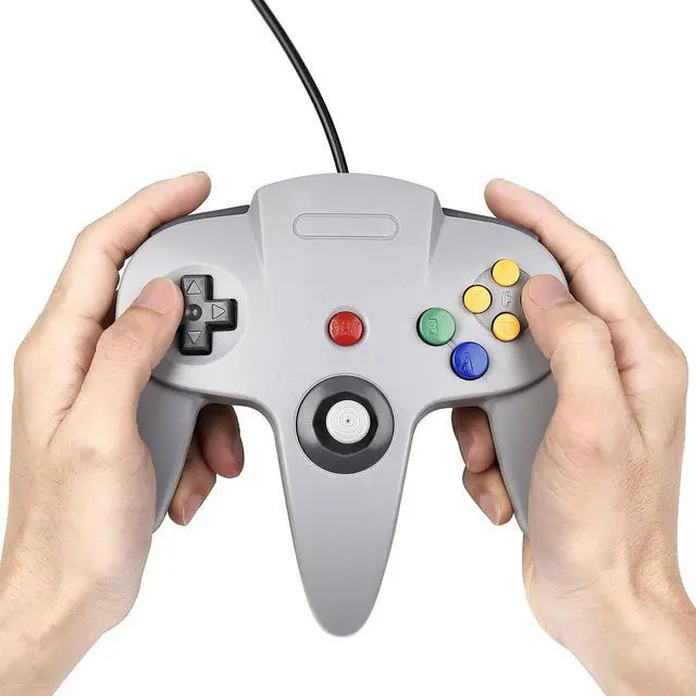 Alt view image 4 of 5 - Nintendo Compatible Retrolio Games Classic N64 Wired Controller for Nintendo 64 Console Gray (Third-Party Compatible)