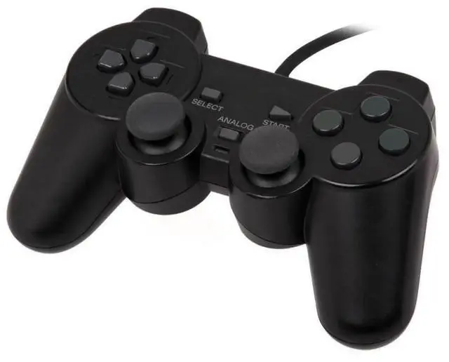 Alt view image 2 of 4 - RetroFam Dualshock Wired PS2 Controller Compatible for PlayStation 2, Black