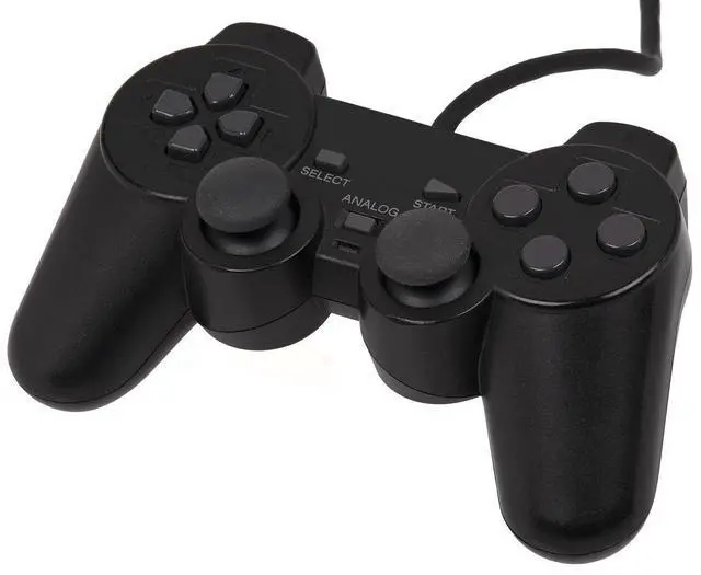 Alt view image 4 of 4 - RetroFam Dualshock Wired PS2 Controller Compatible for PlayStation 2, Black