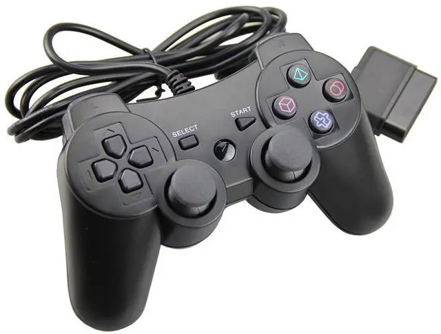 Alt view image 3 of 4 - RetroFam Dualshock Wired PS2 Controller Compatible for PlayStation 2, Black