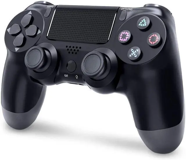 Main image of RetroFam PS4 Wireless Gaming Controller with Charging Cable, Black - Premium Playstation 4 Accessory