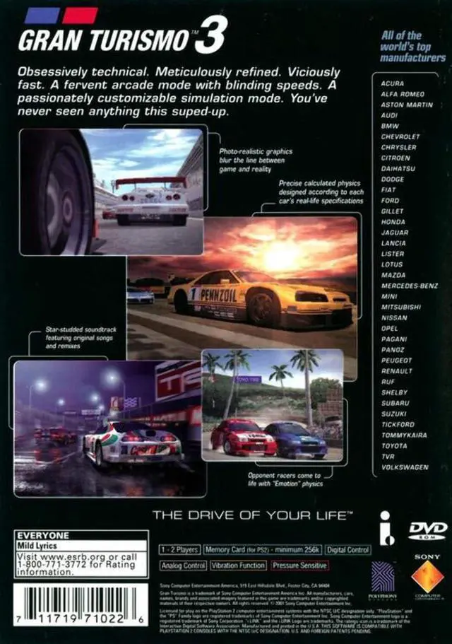 Alt view image 2 of 3 - Sony - Gran Turismo 3 A-Spec PlayStation 2 Video Games - PS2 Game
