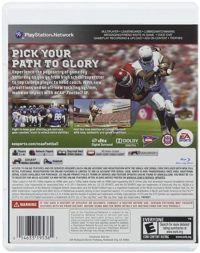 Alt view image 2 of 7 - NCAA Football 12 PlayStation 3 Video games - PS3 Game