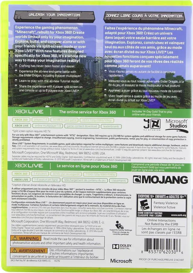 Alt view image 2 of 3 - Microsoft - Minecraft Video Games - Xbox 360 Game
