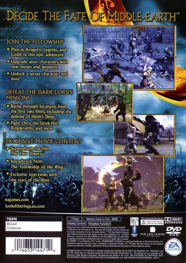 Alt view image 2 of 4 - Sony - Lord of the Rings Two Towers PlayStation 2 Video Games - PS2 Game