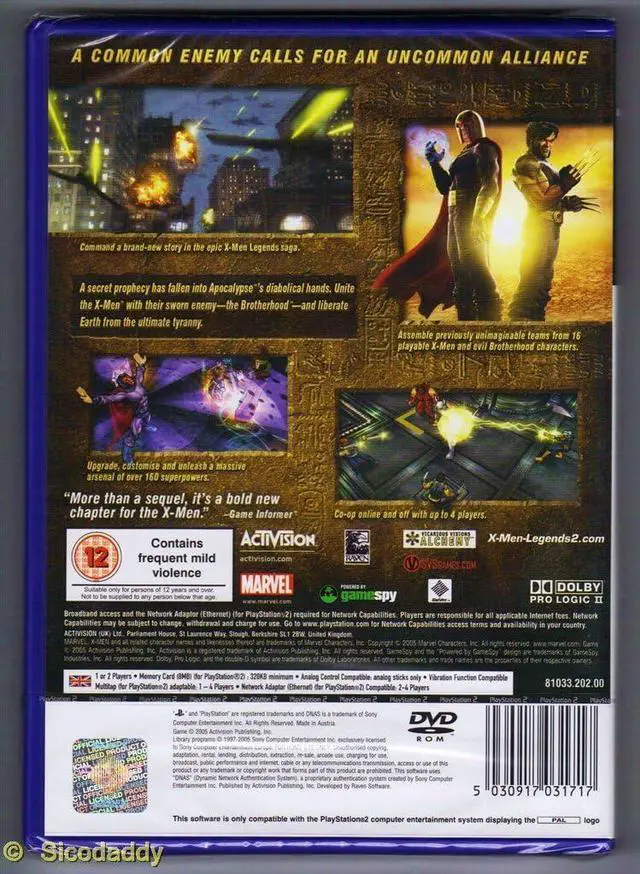 Alt view image 2 of 3 - Sony - X-men Legends 2 PlayStation Video Games - PS2 Game