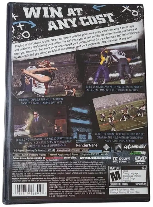 Alt view image 2 of 3 - Sony - Blitz the League PlayStation 2 Video Games - PS2 Game