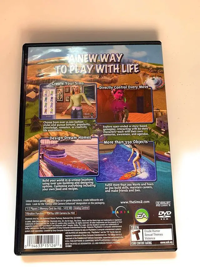 Alt view image 2 of 3 - Sony - Sims 2 PlayStation 2 Video Games - PS2 Game