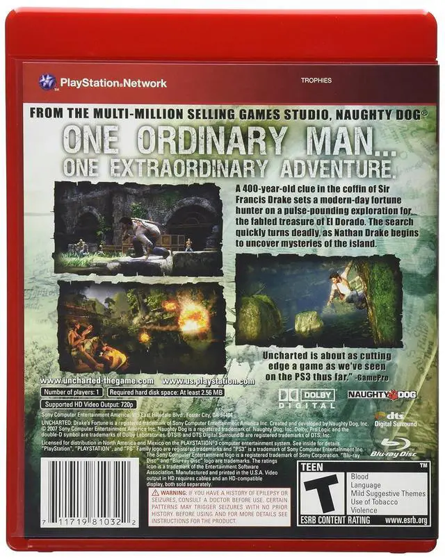 Alt view image 2 of 3 - Sony - Uncharted Drake's Fortune PlayStation Video Game - PS3 Game