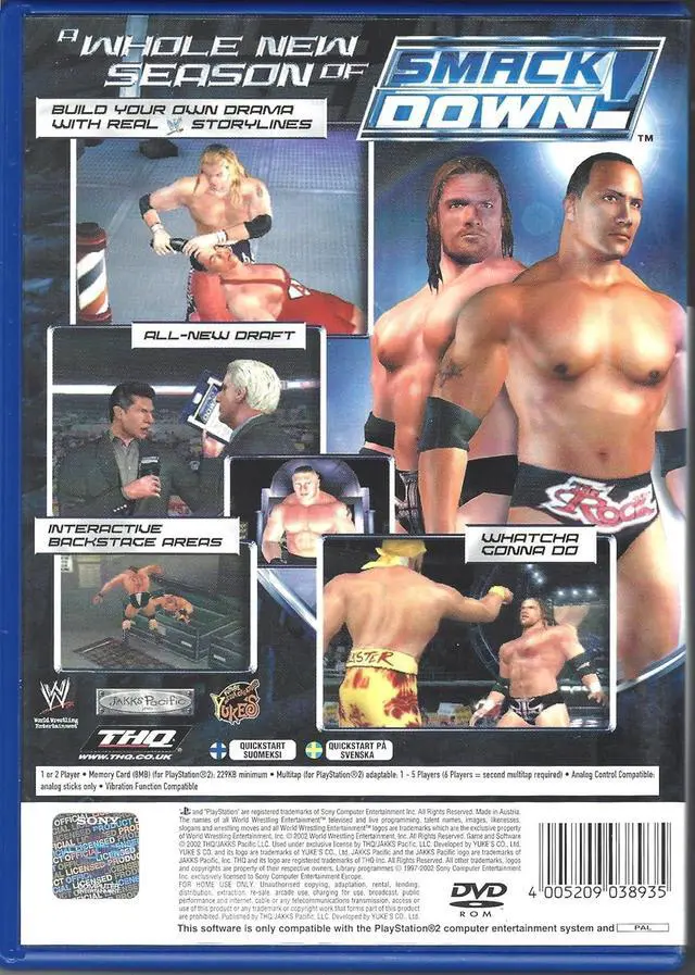 Alt view image 2 of 3 - Sony - WWE smackdown Shut Your Mouth PlayStation Video Game - PS2 Game