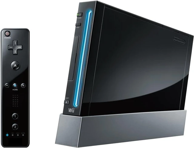 Main image of Nintendo - Wii Console Wii Game System with RetroFam Remote - Black