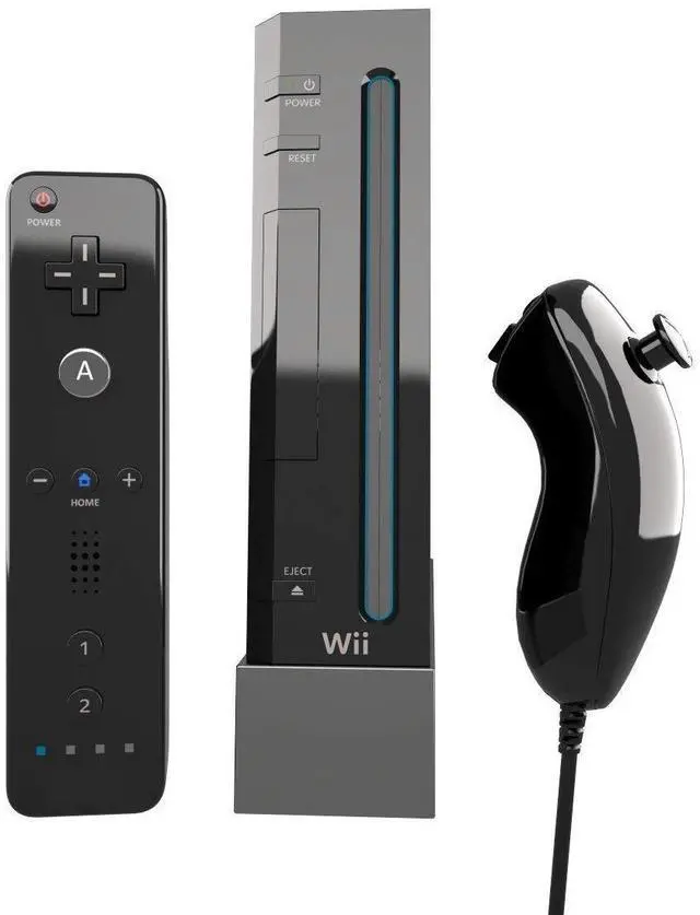 Alt view image 3 of 5 - Nintendo Wii Console with Sports Resort and Super Maio Bros - Black