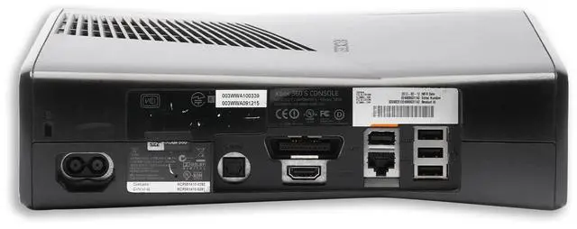 Alt view image 4 of 6 - Xbox 360 S 4GB Game Console Black with 2 Retrofam Controllers  Black & White