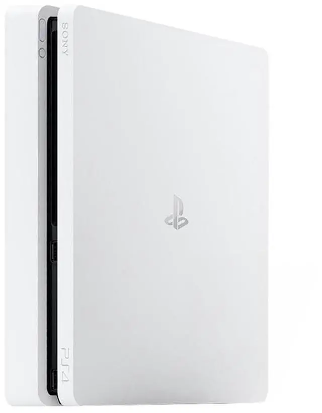 Alt view image 3 of 5 - Sony PlayStation 4 (PS4) Slim 500GB Console with Retrofam Controller  White