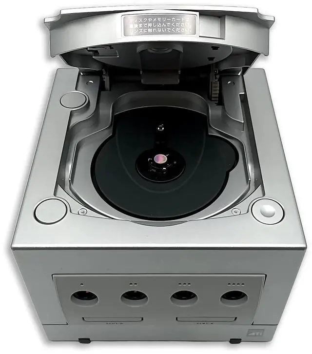 Alt view image 2 of 5 - Nintendo Gamecube Platinum Console with 2 RetroFam Controllers