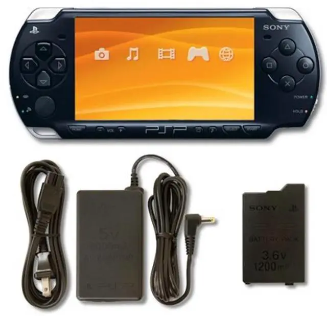 Main image of Sony PlayStation Portable PSP-2001 Handheld Gaming System Black