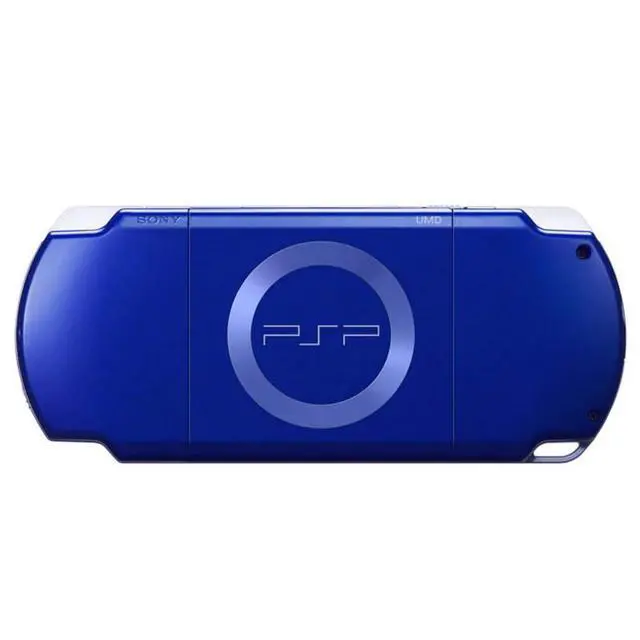 Alt view image 4 of 5 - Sony PlayStation Portable PSP-2000 Gaming Console with RetroFam Charging Cable Metallic Blue
