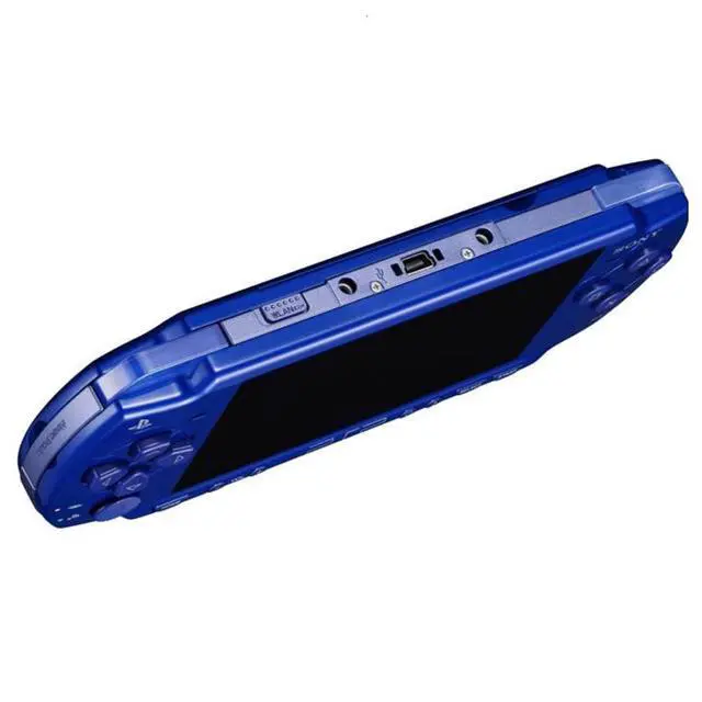 Alt view image 5 of 5 - Sony PlayStation Portable PSP-2000 Gaming Console with RetroFam Charging Cable Metallic Blue