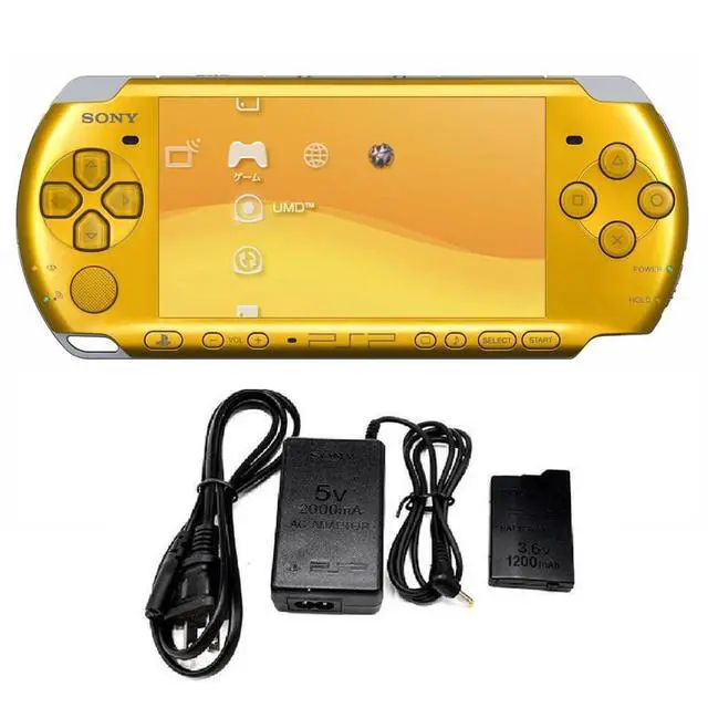 Alt view image 5 of 5 - Sony PlayStation Portable PSP-3000 Handheld Gaming Console Yellow