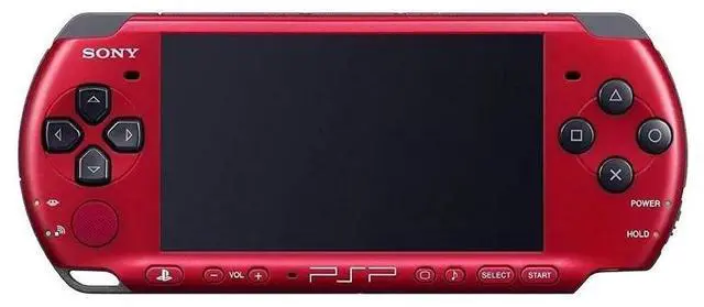 Main image of Sony PlayStation Portable PSP-3000 Handheld Gaming Console Red/Black