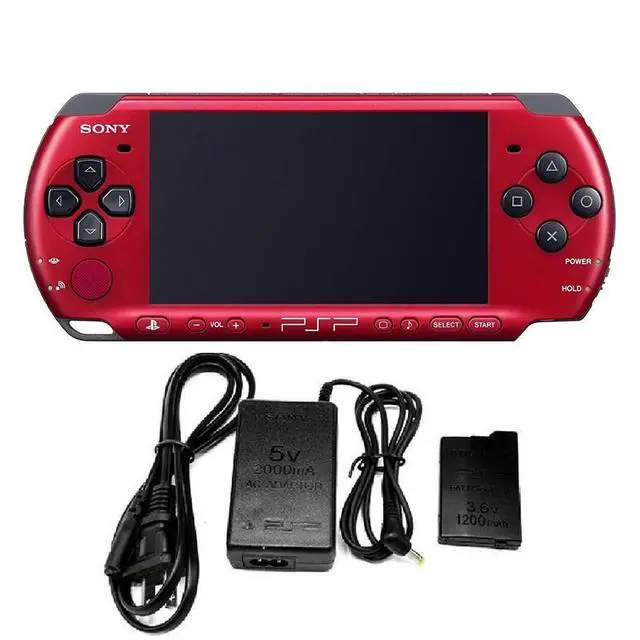 Alt view image 2 of 5 - Sony PlayStation Portable PSP-3000 Handheld Gaming Console Red/Black